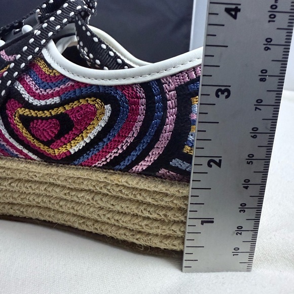 Clée‎ Colorful Platform Sneakers Womens 8 Multicolor Boho Spring Hippie - Picture 11 of 11